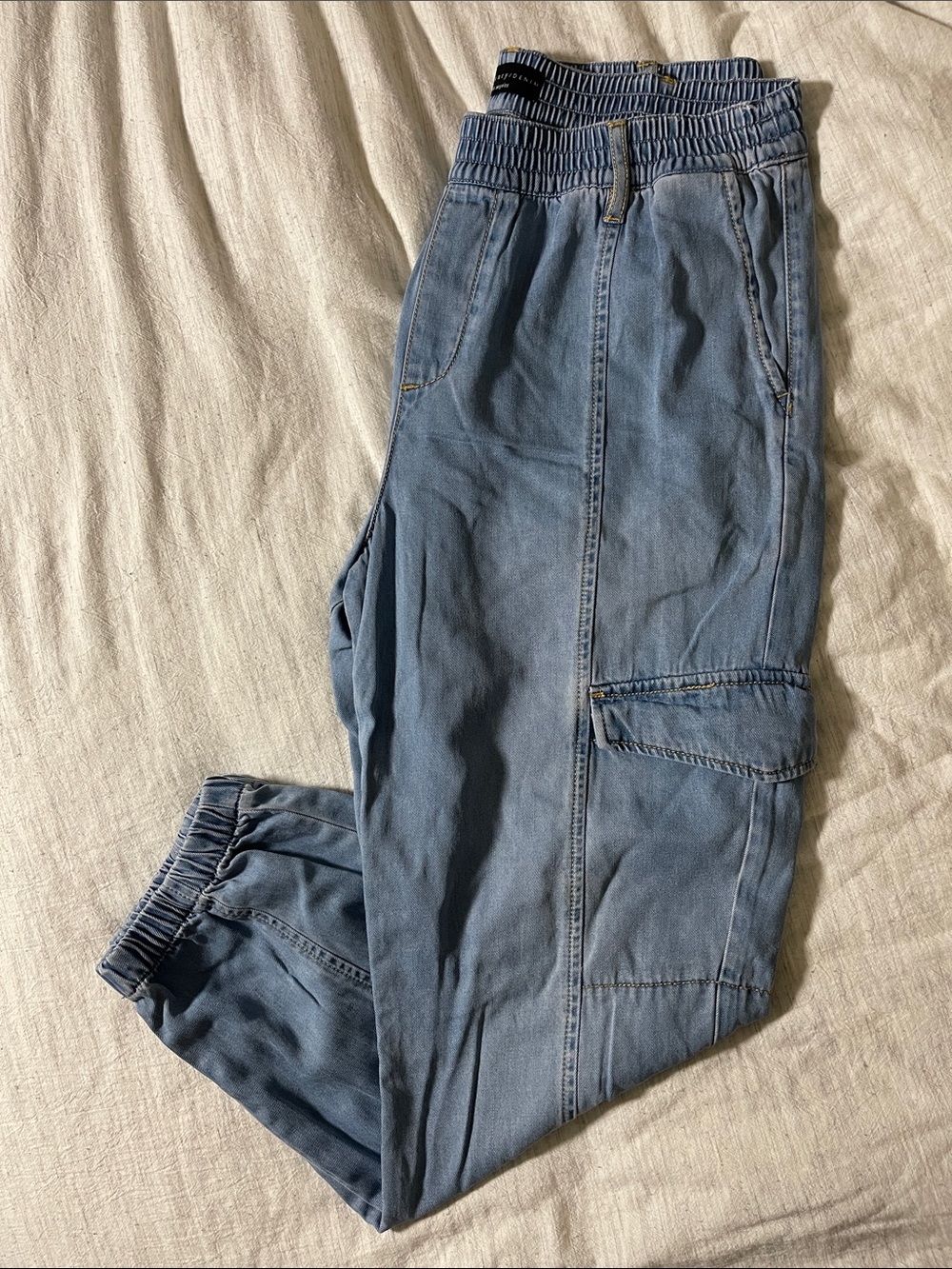 Sanctuary Light Blue Cargo Jogger Ankle Jeans